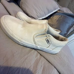 VANS White Slip On Vans